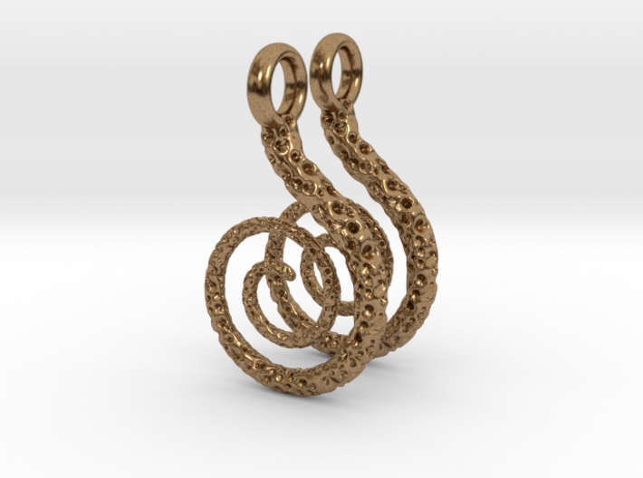 Spiral Earrings Textured 3d printed