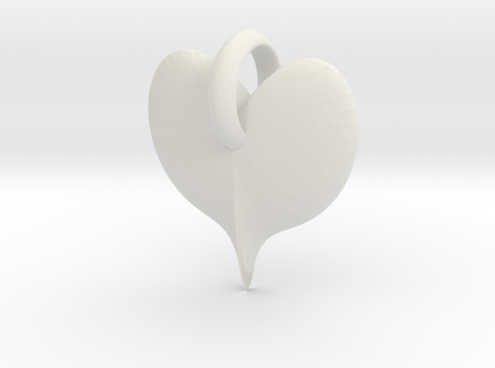 ringedheartCharm 3d printed