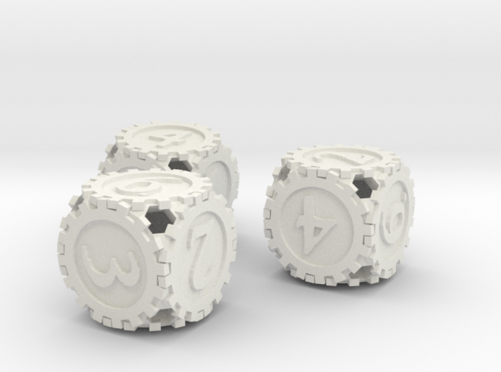 GearpunkDice3D6Set 3d printed