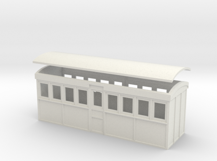 OO9 20 foot Bogie Tramway Carriage 3d printed