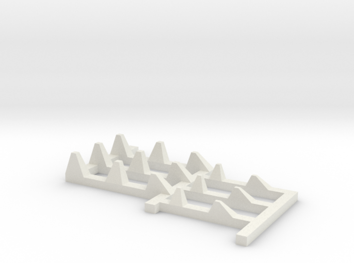 1/144 Type 1 WWII Dragon-Teeth Defense Line 3d printed