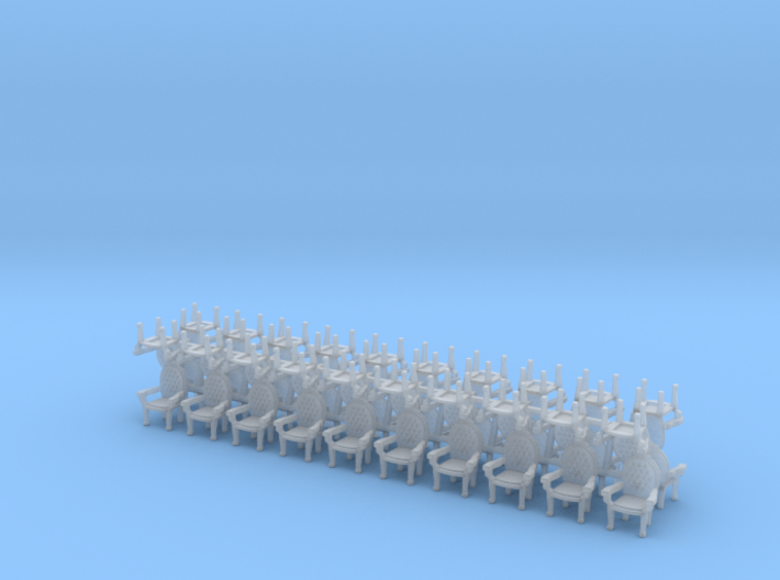 HO Scale Parlor chairs X40 (higher detail) 3d printed