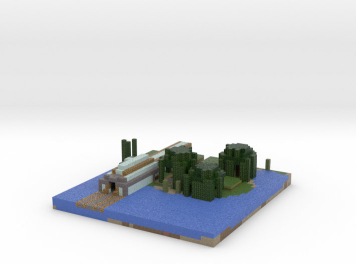 minecart train station 3d printed