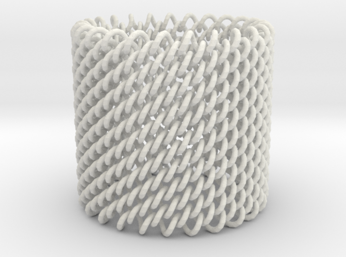 Elastic 3d Fabric Cuff Bracelet 3d printed