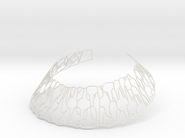 Collar Necklace - white Plastic only - sh02 3d printed