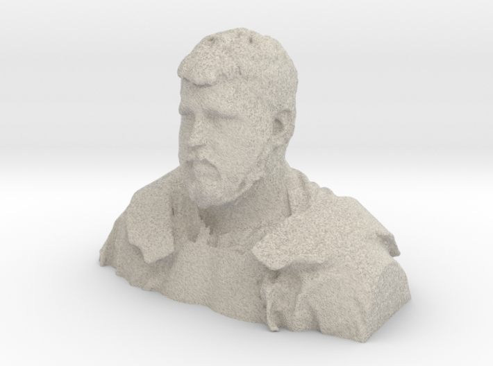 Demo H, Bust, 1/4 Scale - Sandstone 3d printed