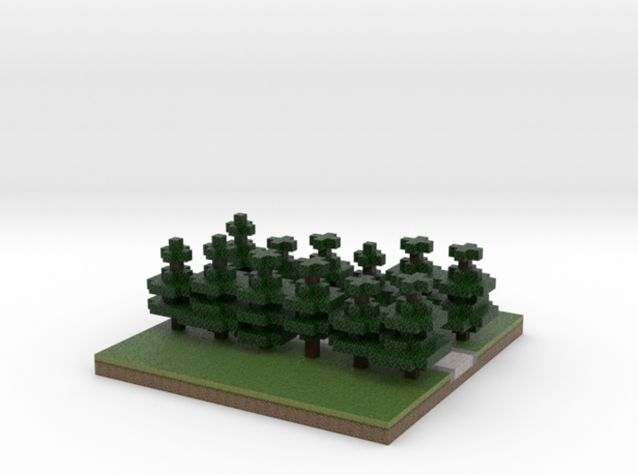 30x30 straight path (pine trees) (1mm series) 3d printed 