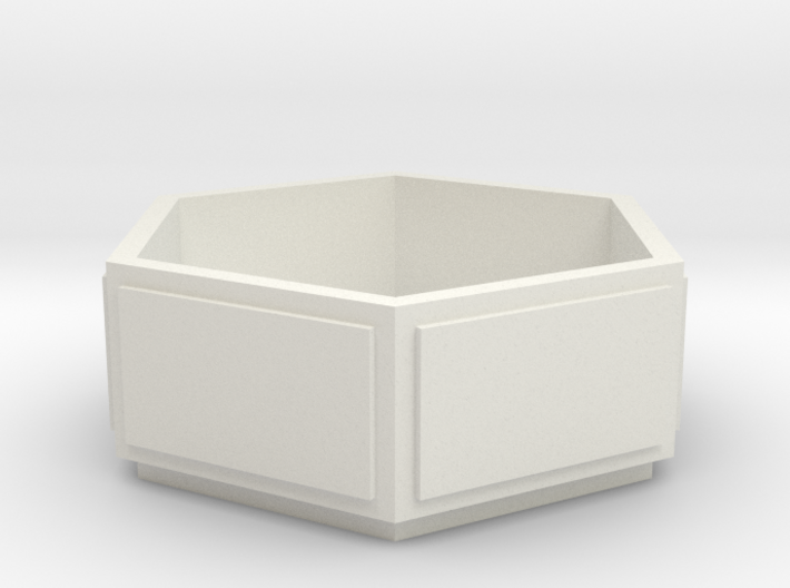 S1-221 Blumenkübel Beton 6eckig 3d printed