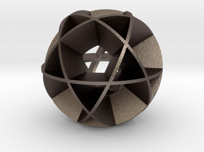 Icosidodecahedron (wide) 3d printed