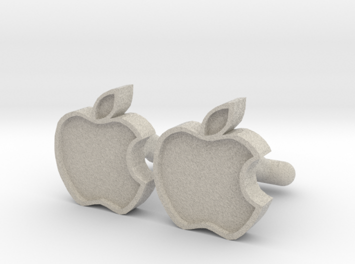 Apple Cufflink 3d printed