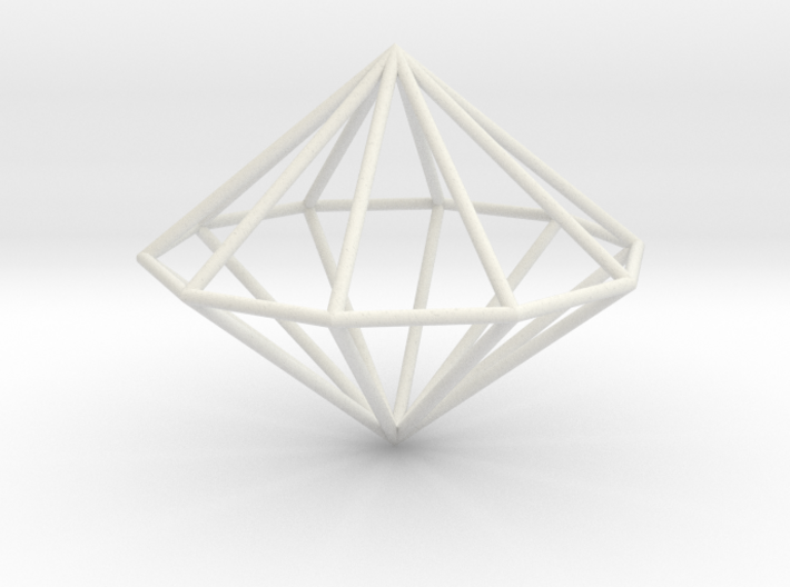 Decagonal dipyramid 70mm 3d printed