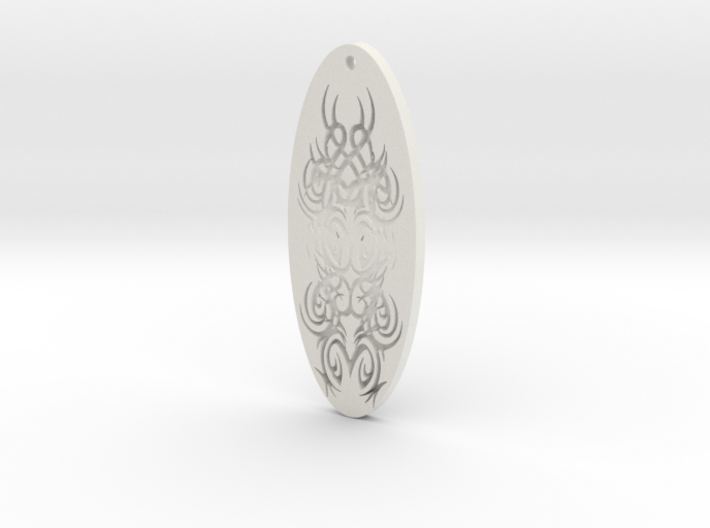 WhiteHawk Tribal Pendant 4 3d printed