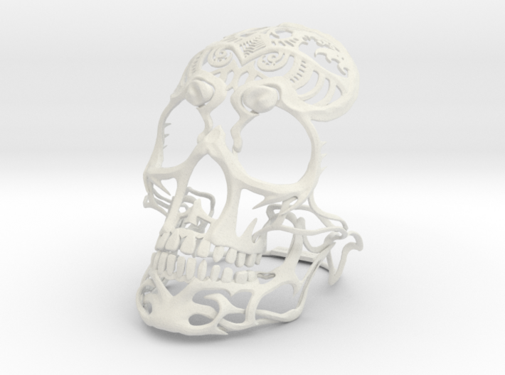 Skull sculpture Tribal Sugar 100mm 3d printed