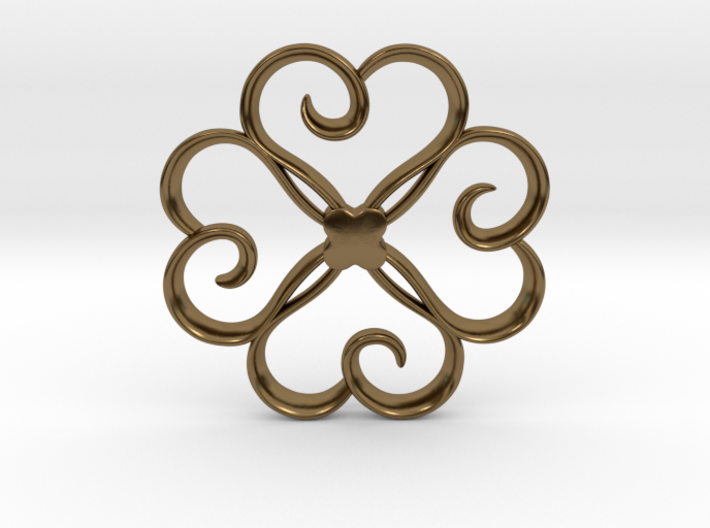 The Clover Pendant 3d printed