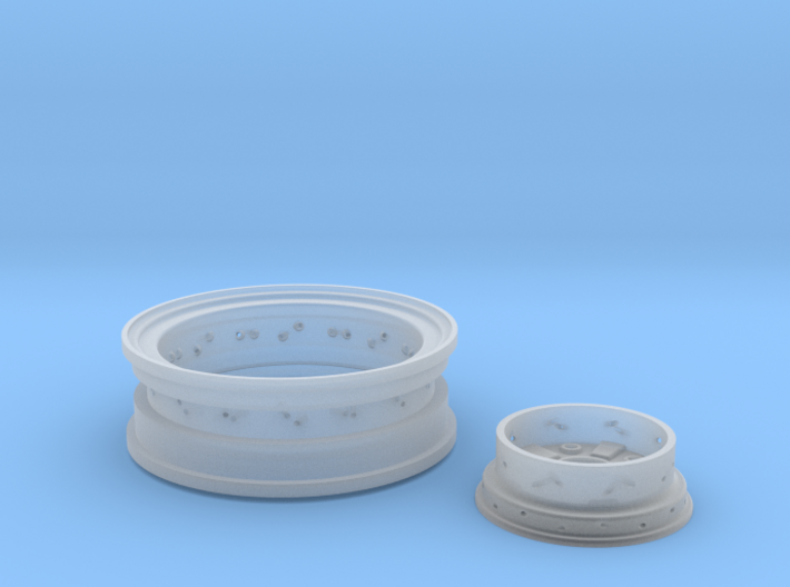 1/8 Front Wire Wheel (rim/hub) for 1/8 Revell Deuc 3d printed
