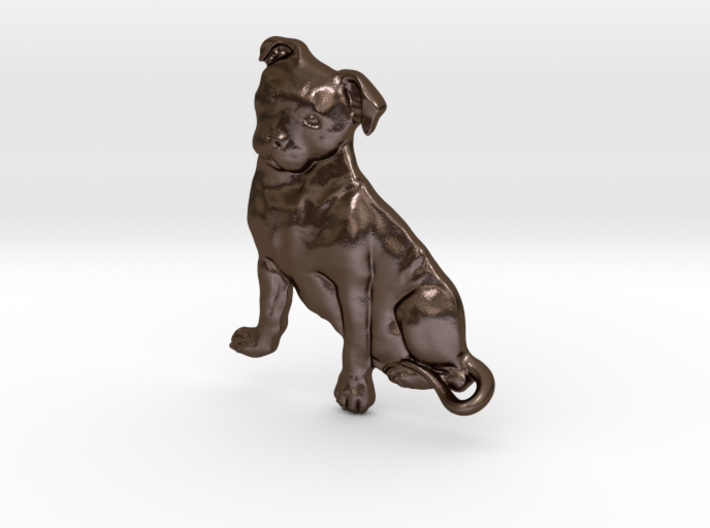 Staffordshire Bull Terrier Key Fob. 3d printed 