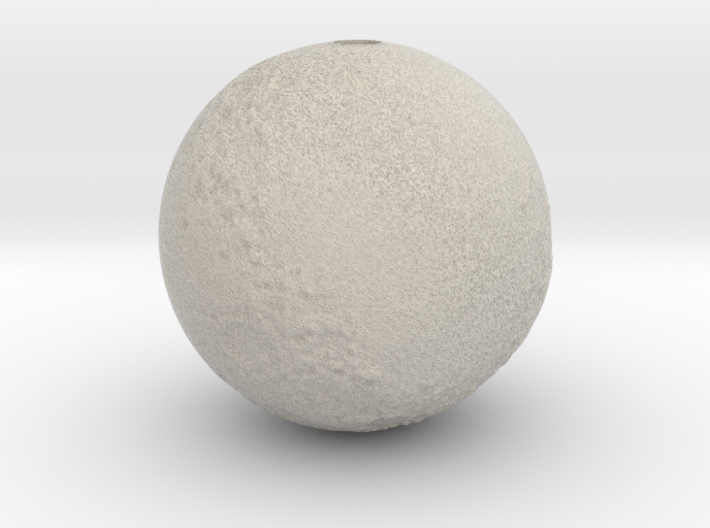 Moon with surface detail 3d printed