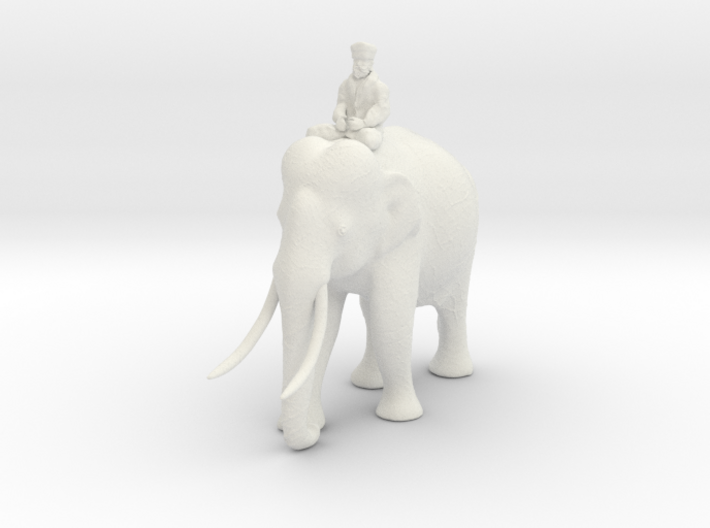 Indian Elephant with Rider 140mm 3d printed