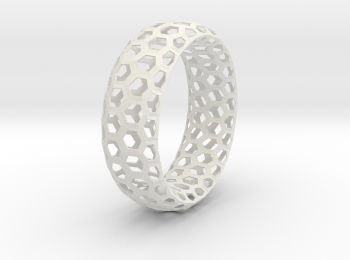 Hexagon Pattern Bracelet Thin Version 3d printed