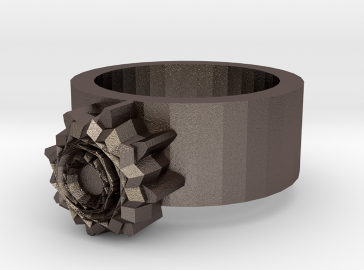 Steampunk ring 3d printed