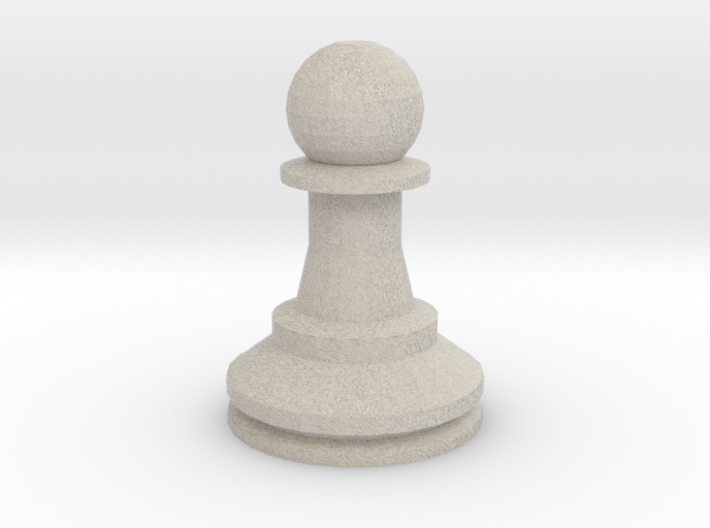 Large Staunton Pawn Chesspiece 3d printed