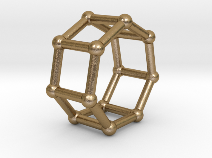 0349 Heptagonal Prism V&amp;E (a=1cm) #002 3d printed