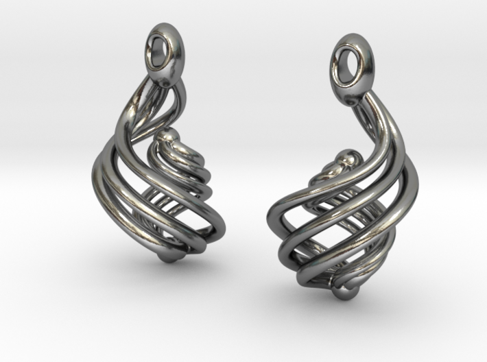 Passionate Fire Earrings 3d printed