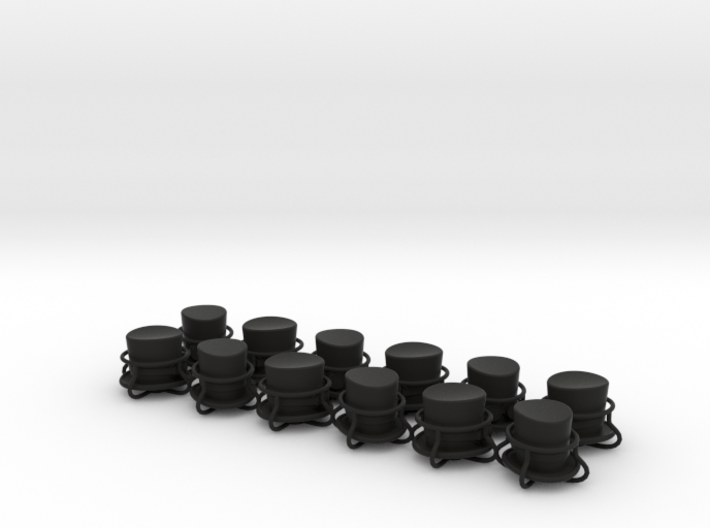 12 x top hat and goggles tire valve caps 3d printed