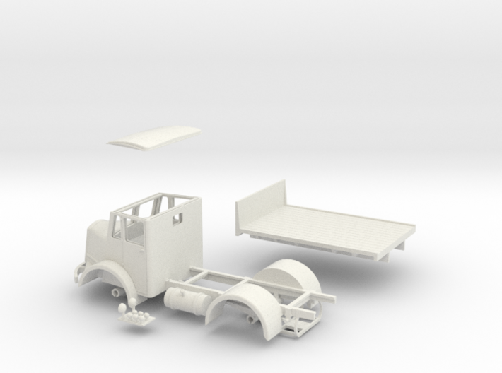 1:43 Dennis c1946 Pax Cab &amp; 9'6&quot; W.B Chassis 3d printed
