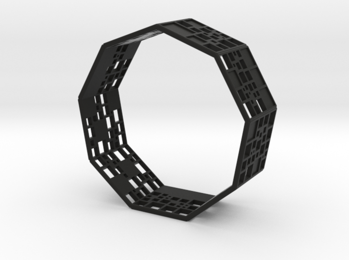 SPSS Bracelet (9 differently dissected squares) 3d printed