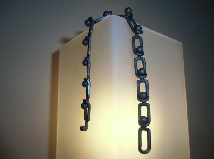 OLNA Bracelet 11+1 Link 3d printed Matte Black Steel