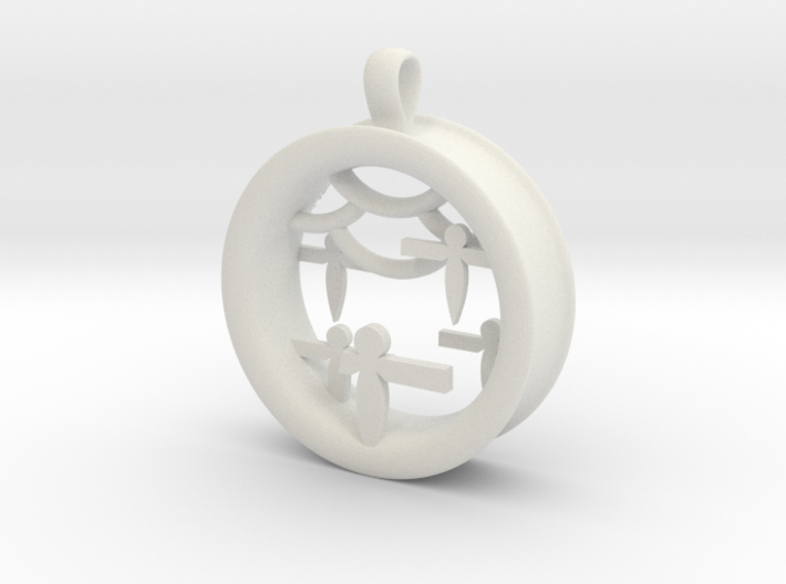 Shikigami Standing Paper Bird Pendant 3d printed