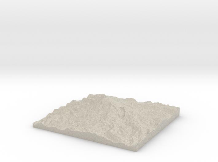 Model of Gibraltar Rock 3d printed