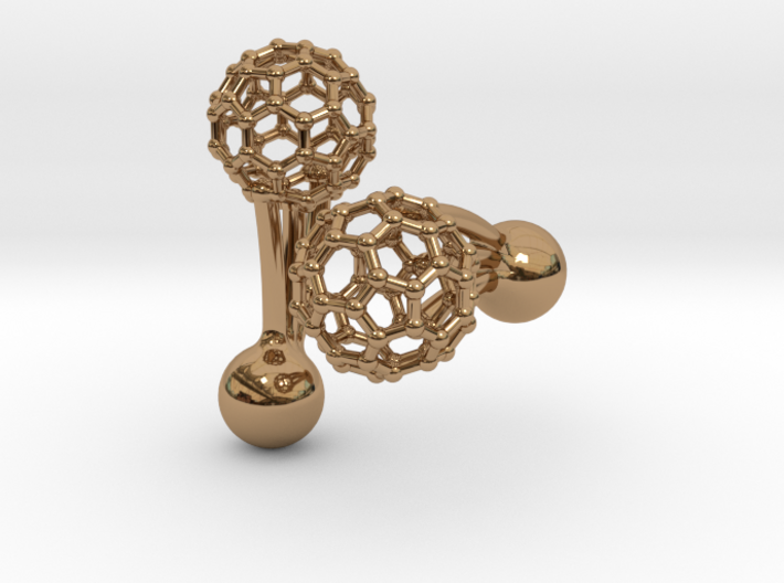 C60 (Fullerene) Cufflinks 3d printed