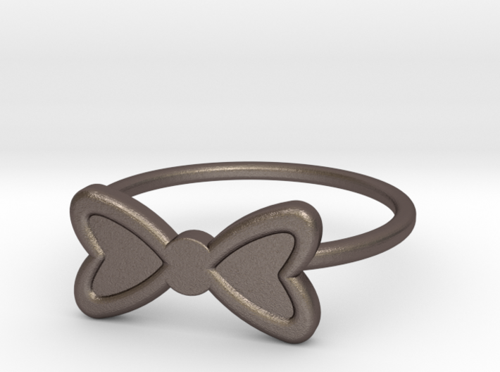 Midi Bow Ring, subtle and chic by titbit 3d printed