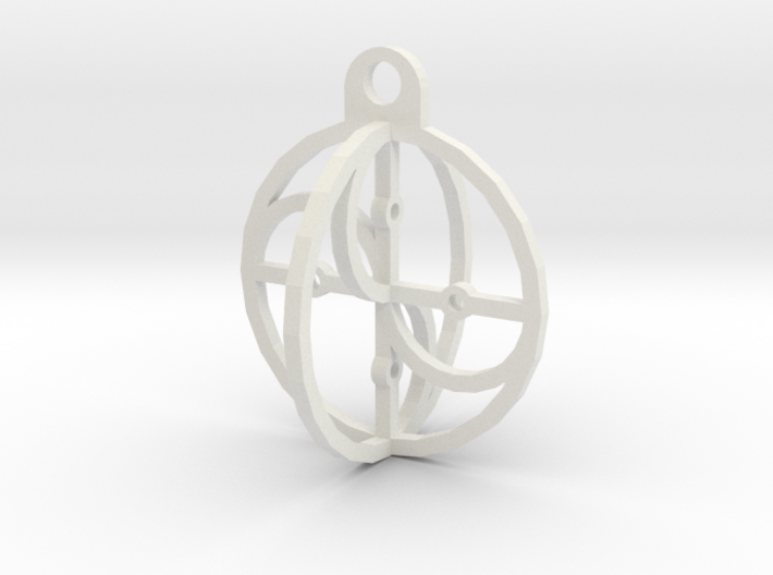 YIN and YANG PENDANT and EARRINGS 3d printed