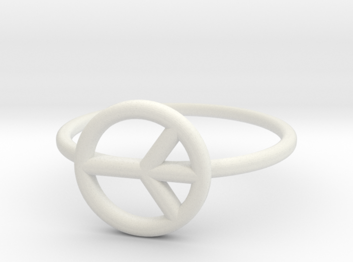 Peace Midi Ring, knuckle ring, by titbit 3d printed