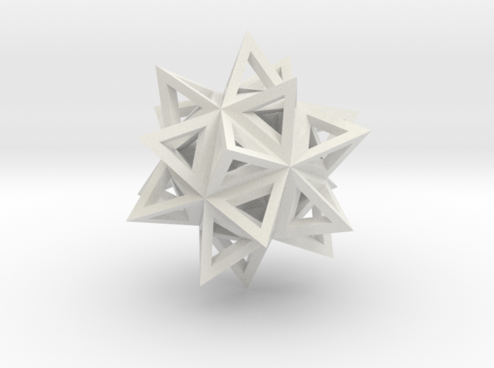 ikosaeder mit tetraedern (kante) 3d printed 