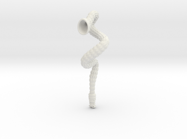 Snake tail Pendant, ear spacer 3d printed