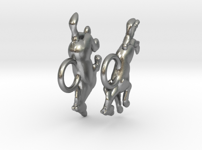 Running Horse Earrings 3d printed