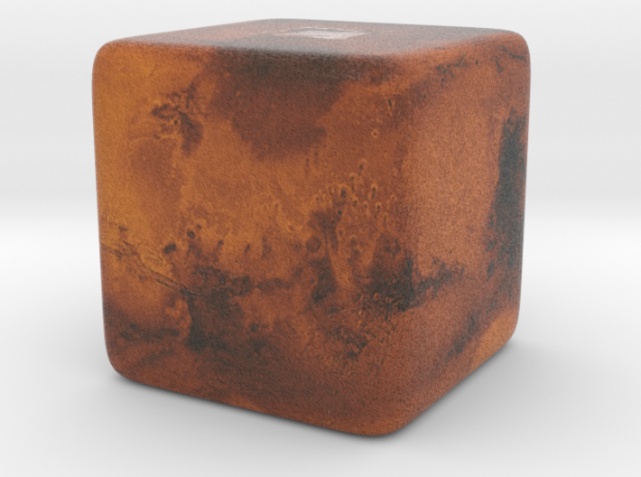 Cube Planet : Mars, 1 inch 3d printed 
