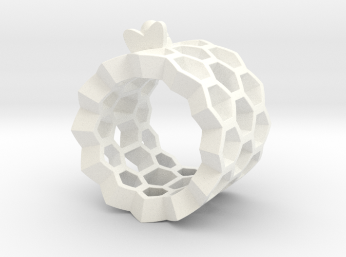 Little Bee in Honeycomb Ring 3d printed