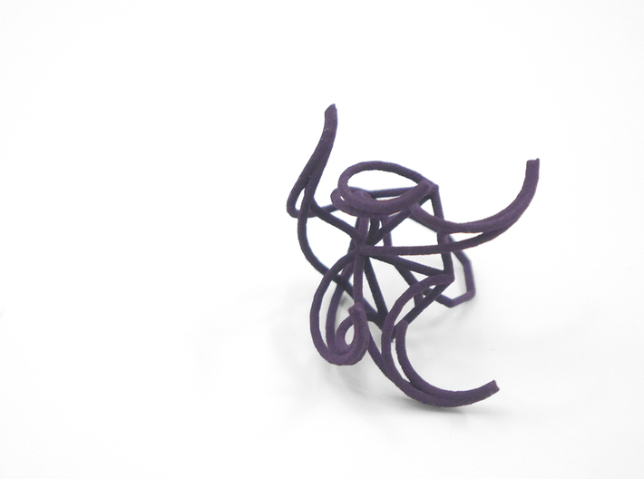 Aster Ring (Large) Size 7 3d printed Custom Dyed Color (Midnight)