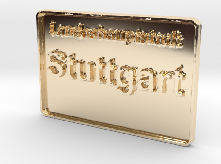 Landeshauptstadt Stuttgart 3D 80mm 3d printed