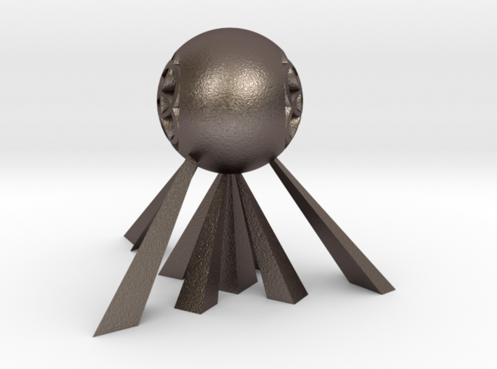 Suspended Sphere with Flower of Life Sculpture 3d printed