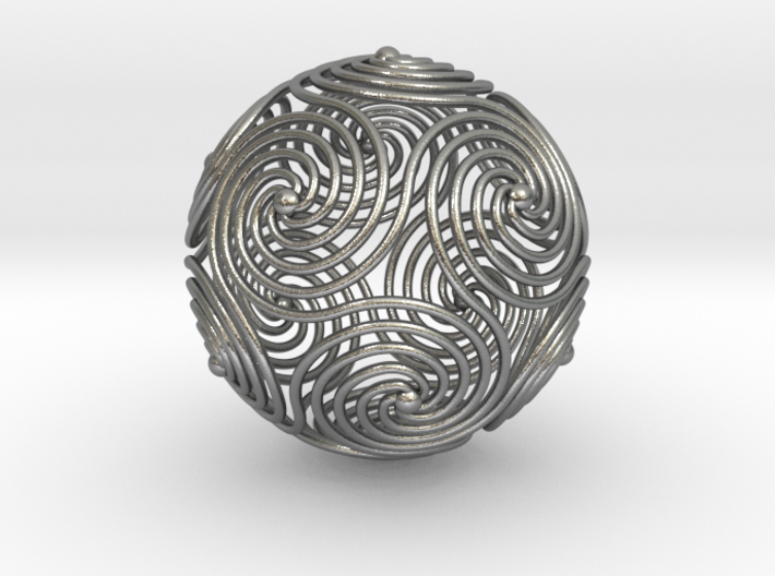 Spiraling Icosahedron 3d printed