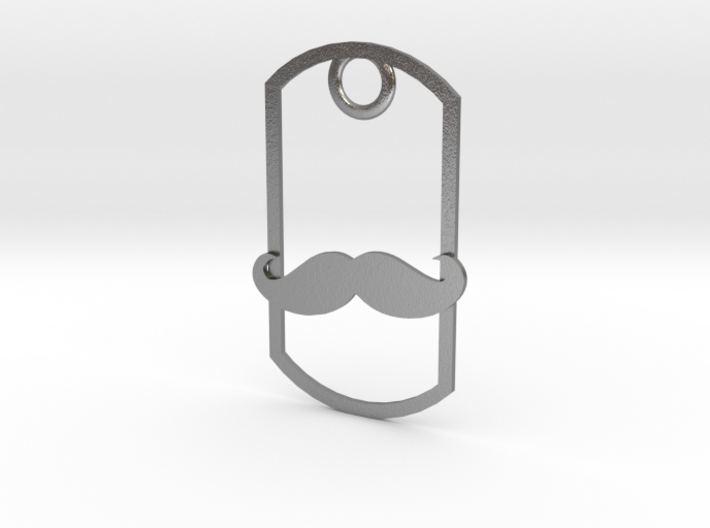 Movember dog tag 3d printed