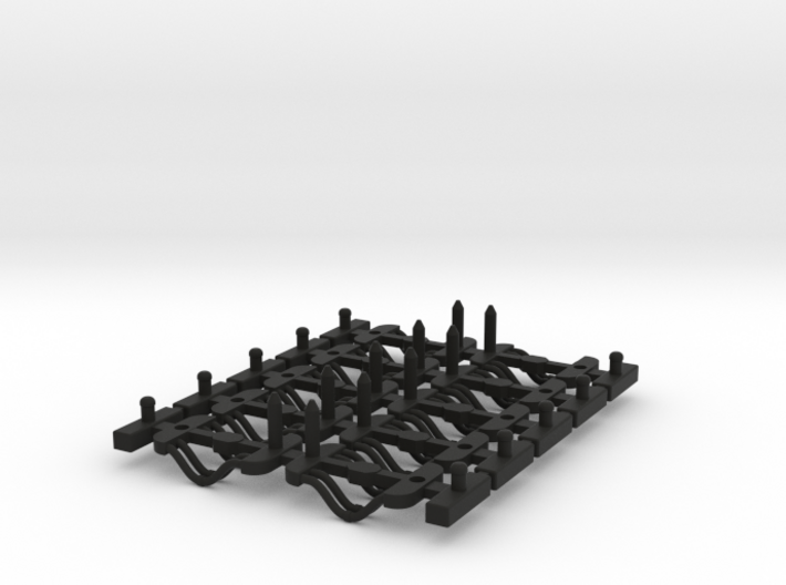 Couplings HST Coach Sprue Filleted 3d printed