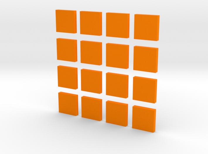 DIY 2048 Coaster Set (Orange Pieces) 3d printed
