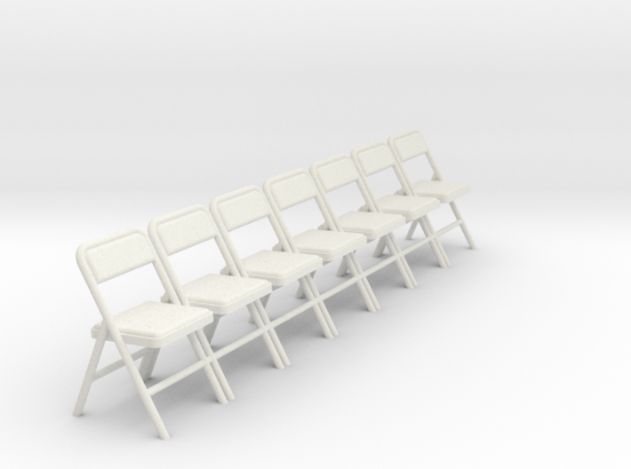 1:24 Group Folding Chairs (Not Full Size) 3d printed